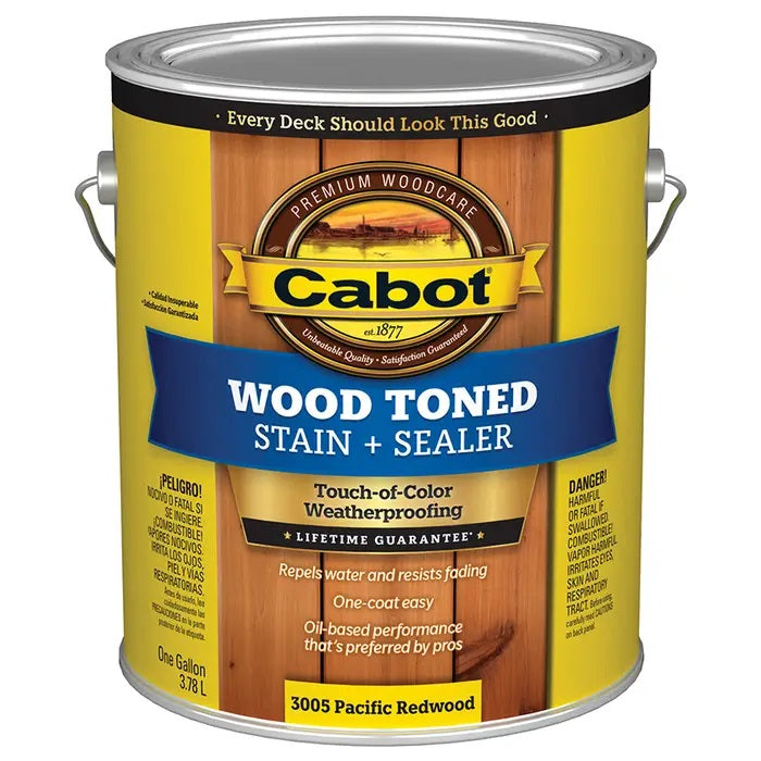 CABOT 3000 SERIES 140.0003005.007 DECK AND SIDING STAIN, PACIFIC REDWOOD, 1 GAL