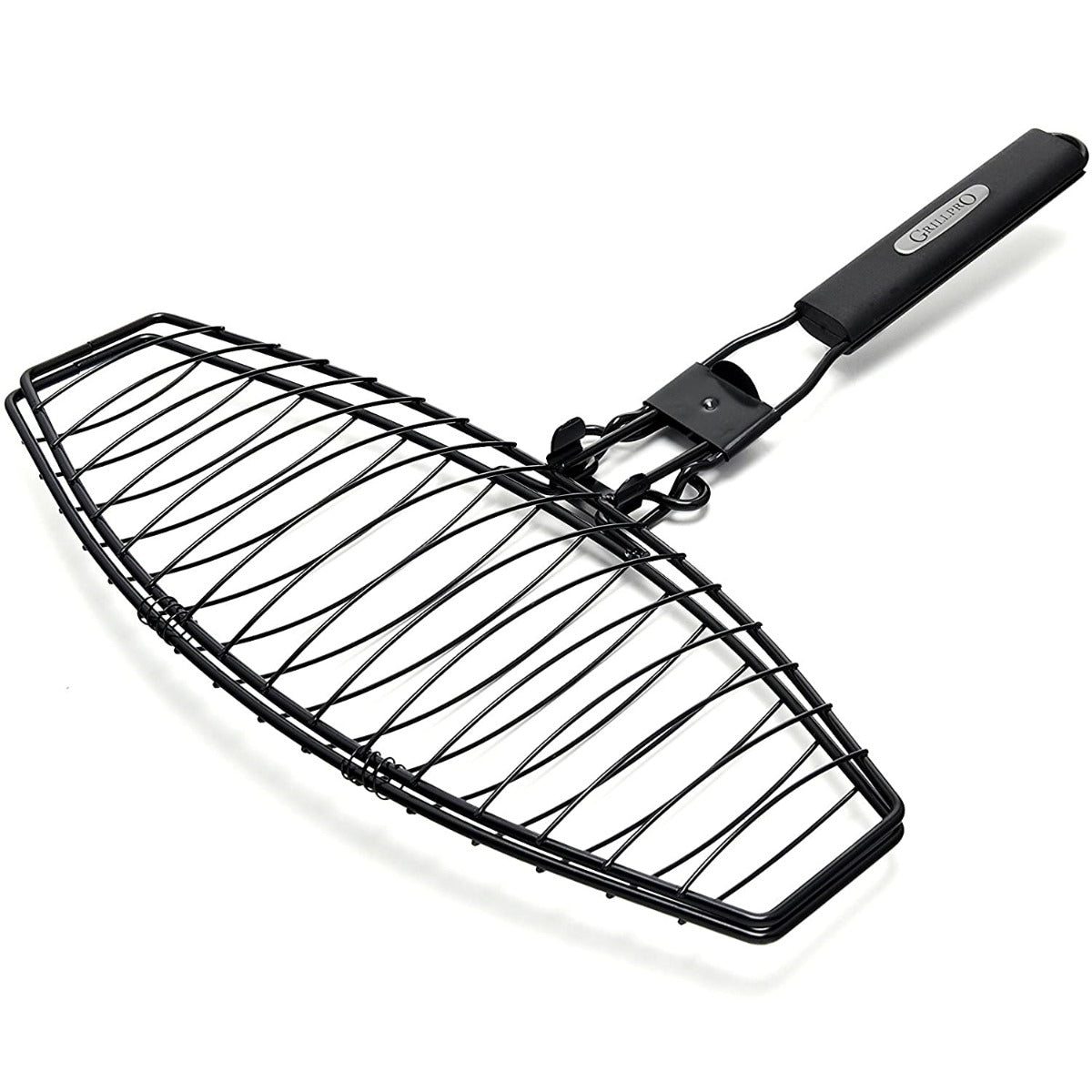 GRILLPRO 21015 LARGE FISH BASKET, NON-STICK, CHROME