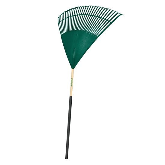 VULCAN 34590 LAWN/LEAF RAKE, POLY TINE, 30 -TINE, WOOD HANDLE, 48 IN L HANDLE