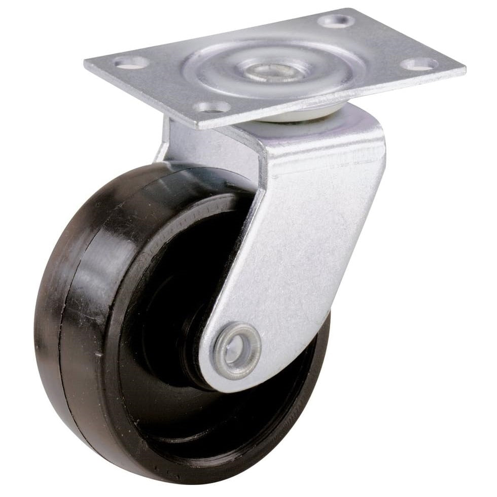 SHEPHERD HARDWARE 9558 SWIVEL CASTER, 1-1/4 X 1-3/4 IN PLATE, 1.6 IN L X 4.6 IN W X 6.6 IN H DIMENSIONS, PLASTIC WHEEL