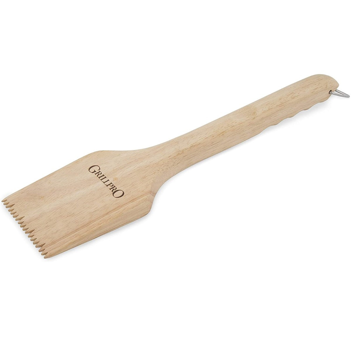 GRILLPRO 77635 GRILL SCRAPER, WOOD, WOOD HANDLE, LONG HANDLE, 10 IN L HANDLE, 17 IN OAL