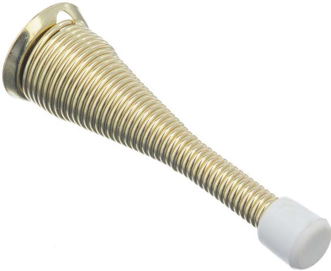 DOOR STOP SPRING 3" POLISHED BRASS