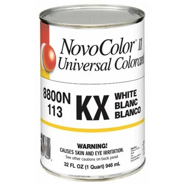 CCA NOVOCOLOR II SERIES 076.008800N.005 UNIVERSAL COLORANT, WHITE, LIQUID, 1 QT