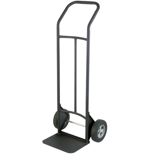 PROSOURCE YY-400-4 HAND TRUCK, 14 IN W TOE PLATE, 10 IN D TOE PLATE, 400 LB, SOLID RUBBER CASTER, BLACK