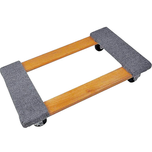 PROSOURCE TC-500 FURNITURE DOLLY, 1000 LB, 30 IN W PLATFORM, 18 IN D PLATFORM, WOOD CONSTRUCTION PLATFORM, SWIVEL CASTER