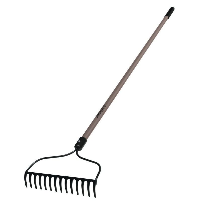 LANDSCAPERS SELECT 34465 BOW RAKE, 13.5 IN W HEAD, 14 -TINE, STEEL TINE, 54 IN L HANDLE