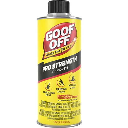 GOOF OFF FG653 ADHESIVE REMOVER, LIQUID, WHITE, 16 OZ, BOTTLE