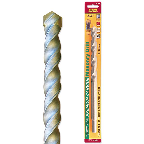 MASONRY DRILL 3/4 X 12" - 1/2" SHANK