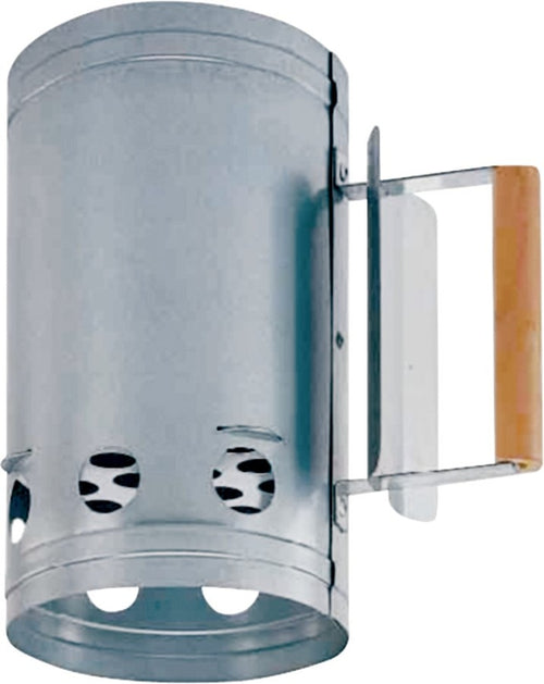 OMAHA SHA286123L CHIMNEY STARTER, STEEL, GALVANIZED, STRAIGHT GRIP HANDLE