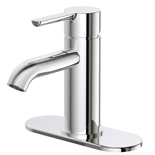 BOSTON HARBOR FS6A0128CP LAVATORY FAUCET, 1.2 GPM, 1-HANDLE, 1 OR 3-FAUCET HOLE, METAL/PLASTICS, CHROME
