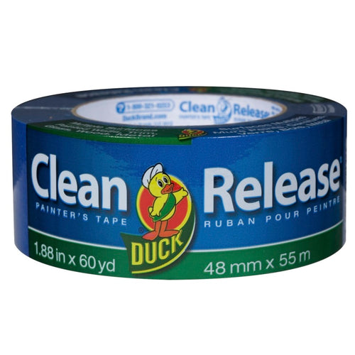 DUCK CLEAN RELEASE 240195 PAINTER'S TAPE, 60 YD L, 1.88 IN W, BLUE