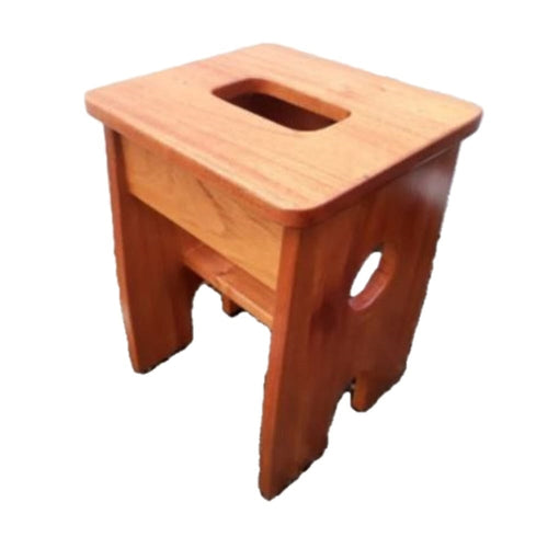 LARGE WOODEN GARDEN STOOL