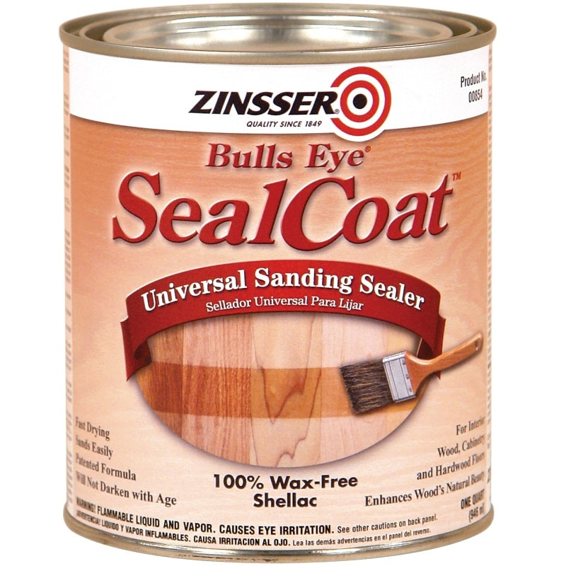 ZINSSER 00854 SANDING SEALER, AMBER, LIQUID, 1 QT, CAN
