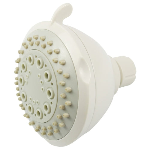 BOSTON HARBOR TS02213WH SHOWER HEAD, 1.75 (6.6) 80 GPM (L/MIN) PSI, 1/2-14 NPT CONNECTION, THREADED, 3-SPRAY FUNCTION