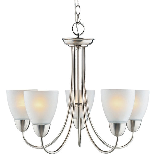 BOSTON HARBOR A2242-6 CHANDELIER, 120 V, 60 W, 1-TIER, 5-LAMP, A19/CFL LAMP, METAL FIXTURE