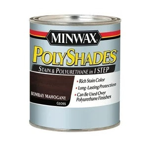 MINWAX-POLYSHADE GLOSS BOMBAY MAHOGANY QT