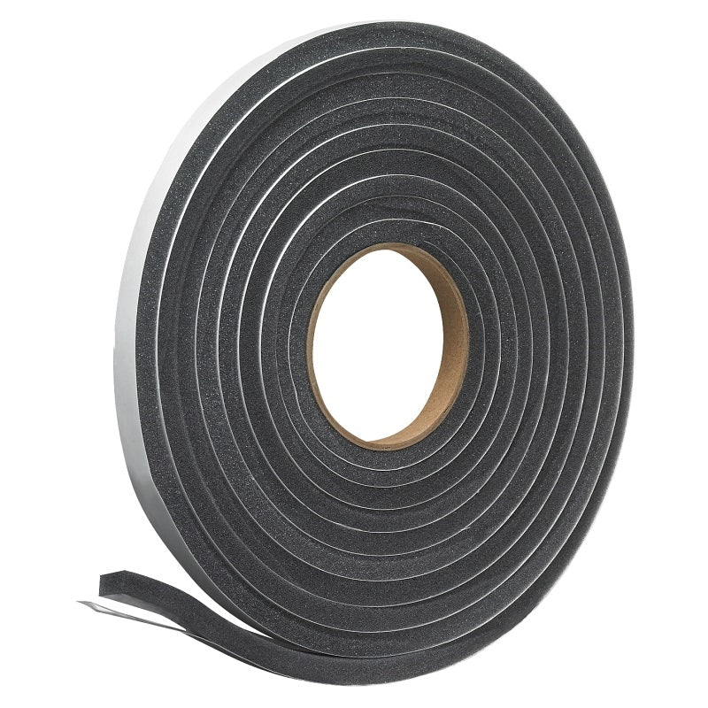 FROST KING L347 FOAM TAPE, 1/2 IN W, 17 FT L, 3/8 IN THICK, POLYFOAM, CHARCOAL