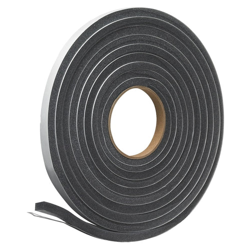 FROST KING L347 FOAM TAPE, 1/2 IN W, 17 FT L, 3/8 IN THICK, POLYFOAM, CHARCOAL