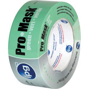 IPG 5805-2 MASKING TAPE, 60 YD L, 1.87 IN W, CREPE PAPER BACKING, LIGHT GREEN