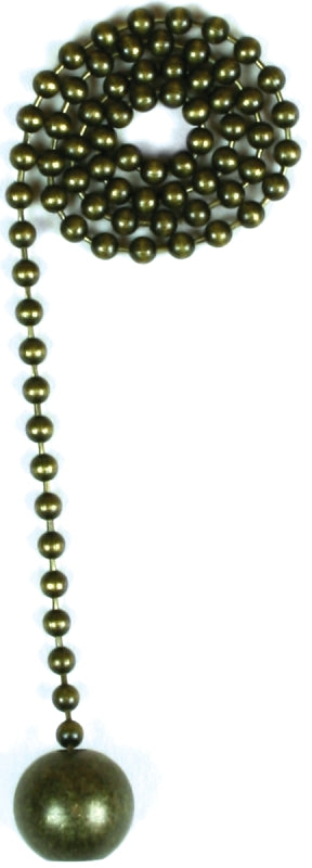 JANDORF 60311 PULL CHAIN, 12 IN L CHAIN, BRASS, 1/PK