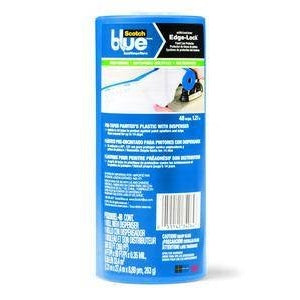 SCOTCHBLUE PTD2093EL-48 PAINTER'S TAPE, 0.35 MIL THICK, 30 YD L, 48 IN W, CREPE PAPER BACKING, BLUE