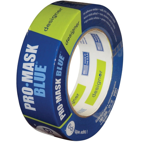 IPG PMD36 MASKING TAPE, 60 YD L, 1.41 IN W, CREPE PAPER BACKING, DARK BLUE