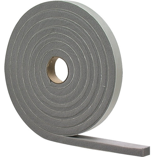 M-D 02238 FOAM TAPE, 1/4 IN W, 17 FT L, 1/8 IN THICK, PVC, GRAY