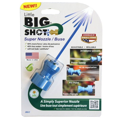 LITTLEBIGSHOT LBS-151 ADJUSTABLE TWIST HOSE NOZZLE, 3/4 IN, GHT, POLYKETONE, BLUE