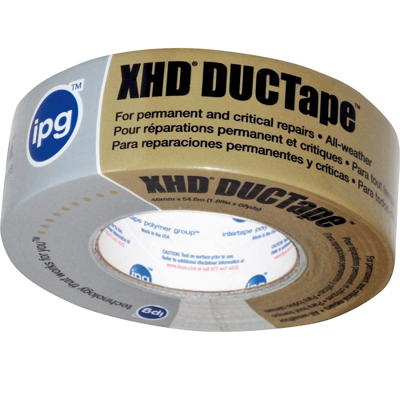 IPG 9600 DUCT TAPE, SILVER, 10 MIL THICK, 60 YD L, 1.88 IN W, CLOTH BACKING