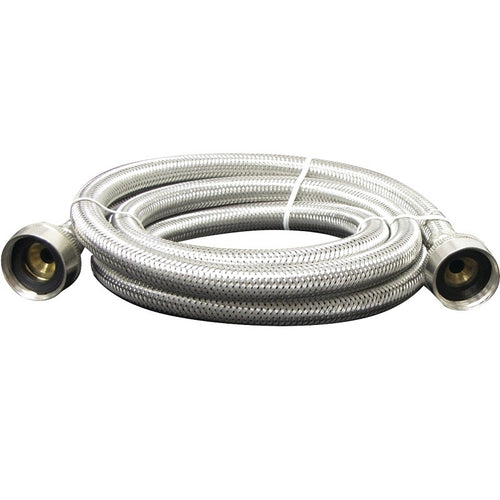 PLUMB PAK PP22816 WASHING MACHINE DISCHARGE HOSE, 3/4 IN ID, 6 FT L, FGH X FGH, STAINLESS STEEL