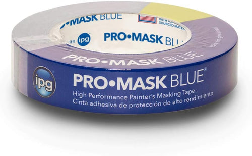 IPG PMD24 MASKING TAPE, 60 YD L, 0.94 IN W, CREPE PAPER BACKING, DARK BLUE