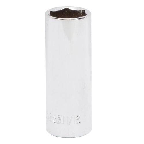 VULCAN MT6495774 DRIVE SOCKET, 11/16 IN SOCKET, 3/8 IN DRIVE, 6-POINT, CHROME VANADIUM STEEL, CHROME