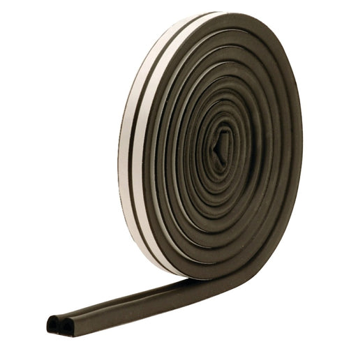 M-D 01025 WEATHERSTRIP TAPE, 11/32 IN W, 17 FT L, EPDM RUBBER, BLACK