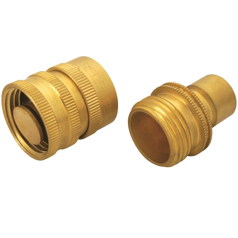 LANDSCAPERS SELECT GB9615 HOSE CONNECTOR, 3/4 IN, MALE AND FEMALE, BRASS, BRASS