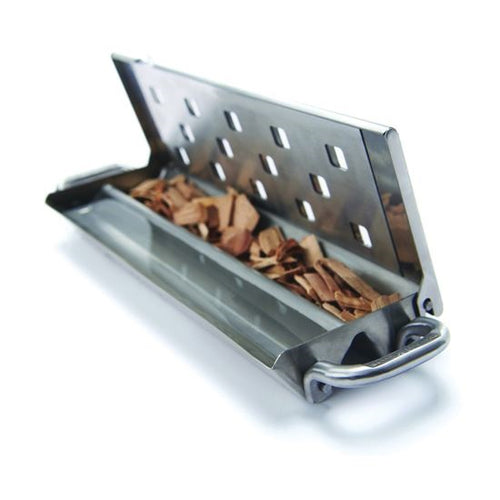 STAINLESS STEEL BBQ SMOKER BOX WITH SLIDER LID