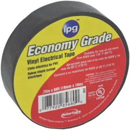 TAPE-BLACK ELECTRICAL VINYL 3/4X60