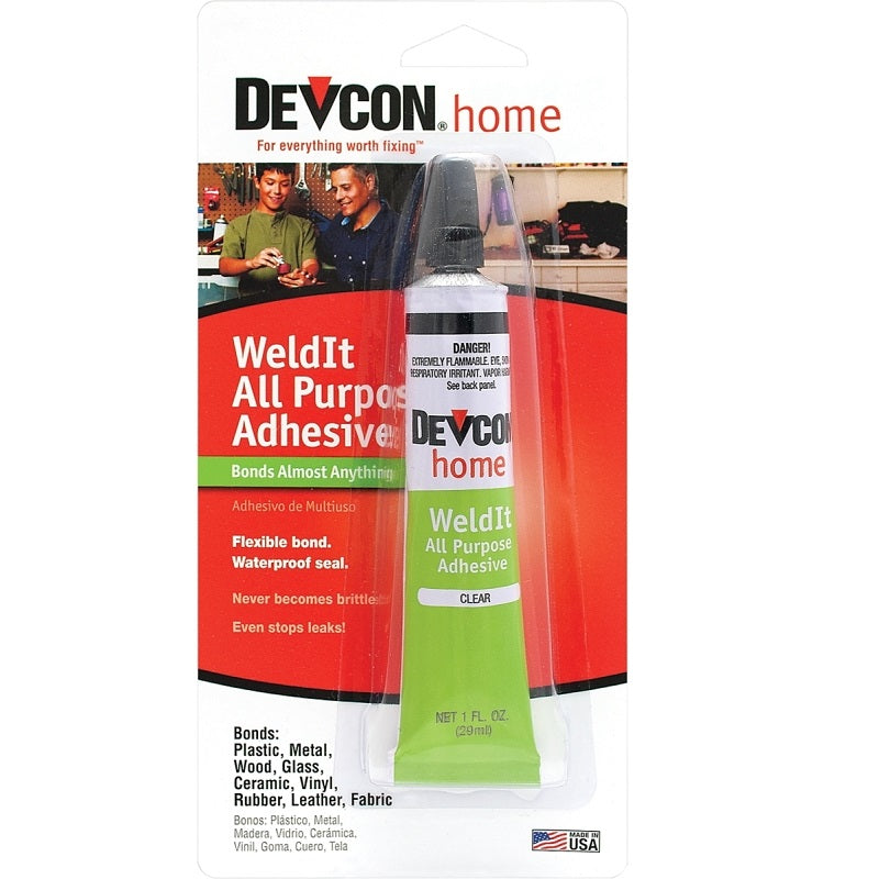 DEVCON 18245 HOUSEHOLD CEMENT, LIQUID, KETONE, CLEAR, 1 OZ, TUBE