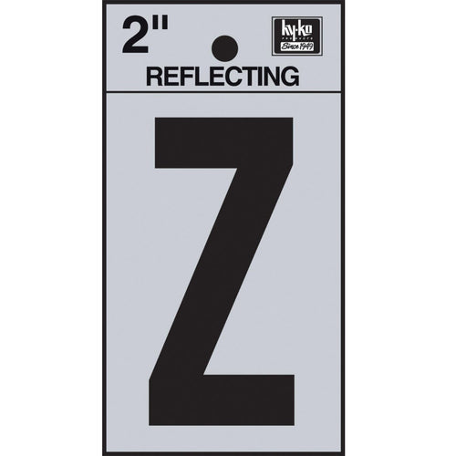 LETTER "Z" BLACK REFLECTIVE 2"
