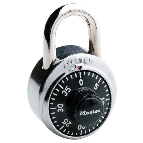 MASTER LOCK 1500D PADLOCK, 1-7/8 IN W BODY, 9/32 IN DIA SHACKLE, 3/4 IN H SHACKLE, BLACK, STAINLESS STEEL BODY