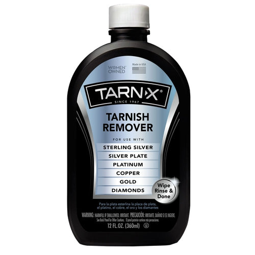 TARN-X TX-6 TARNISH REMOVER, 12 OZ BOTTLE, LIQUID, SLIGHTLY ACIDIC, CRYSTAL WATER WHITE