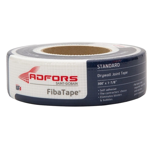 ADFORS FIBATAPE FDW8665-U STANDARD DRYWALL TAPE, 300 FT L, 1-7/8 IN W, WHITE