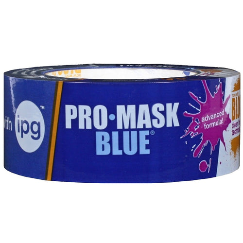 IPG 9532-1.5 MASKING TAPE, 60 YD L, 1.4 IN W, CREPE PAPER BACKING, BLUE