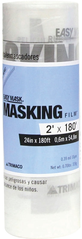 TRIMACO 62480 MASKING FILM, 0.4 MIL THICK, 180 FT L, 24 IN W