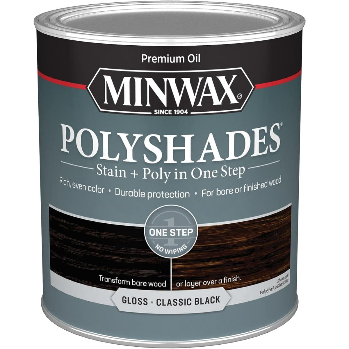 MINWAX-POLYSHADE GLOSS CLASSIC BLACK QT