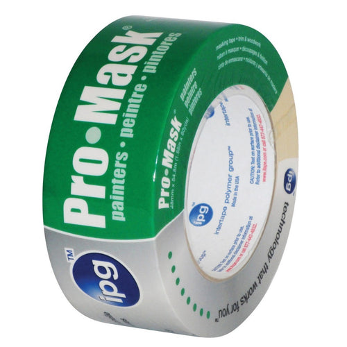 IPG 5203-1.5 PAINTER'S MASKING TAPE, 60 YD L, 1.4 IN W, CREPE PAPER BACKING, BEIGE