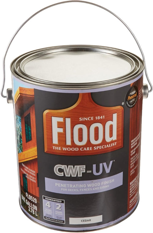 FLOOD CWF-UV FLD520-01 WOOD FINISH, BROWN, LIQUID, 1 GAL