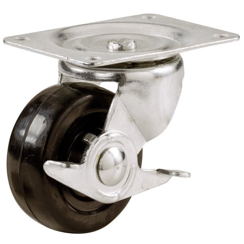 CASTER SWIVEL- WHEEL 4" W/BRAKE 255LBS