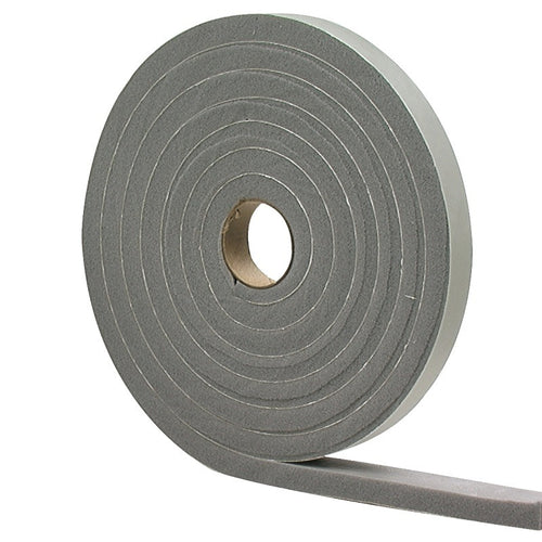 M-D 02311 FOAM TAPE, 3/4 IN W, 10 FT L, 1/2 IN THICK, PVC, GRAY
