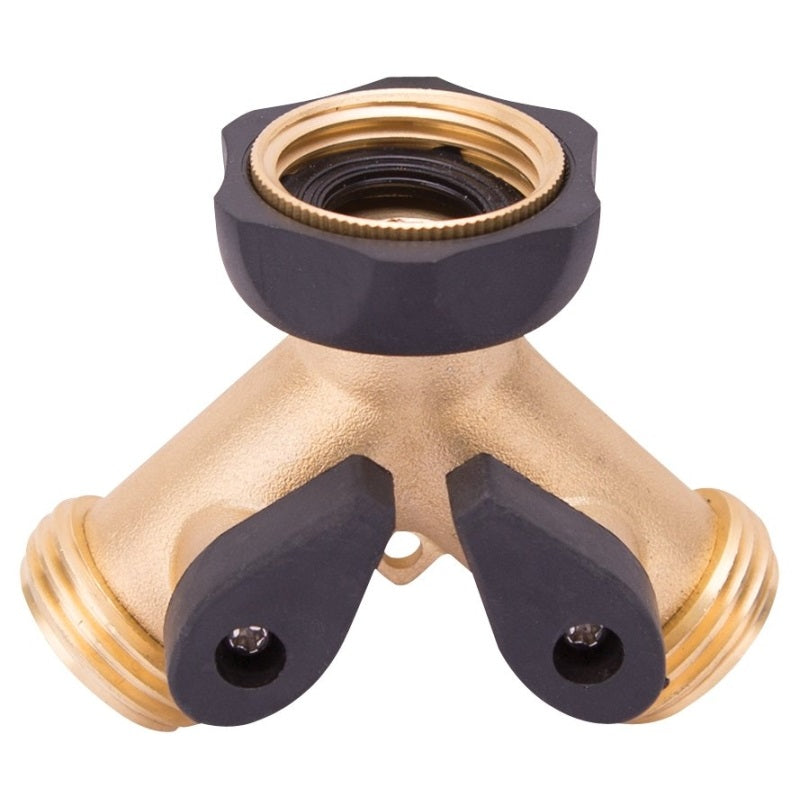 LANDSCAPERS SELECT GB9105A3L Y-CONNECTOR, FEMALE AND MALE, BRASS, BRASS, FOR: GARDEN HOSE AND FAUCET