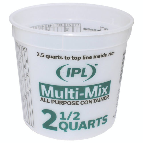 LEAKTITE #5M3 MULTI-MIX CONTAINER, 2.5 QT, HDPE, CLEAR